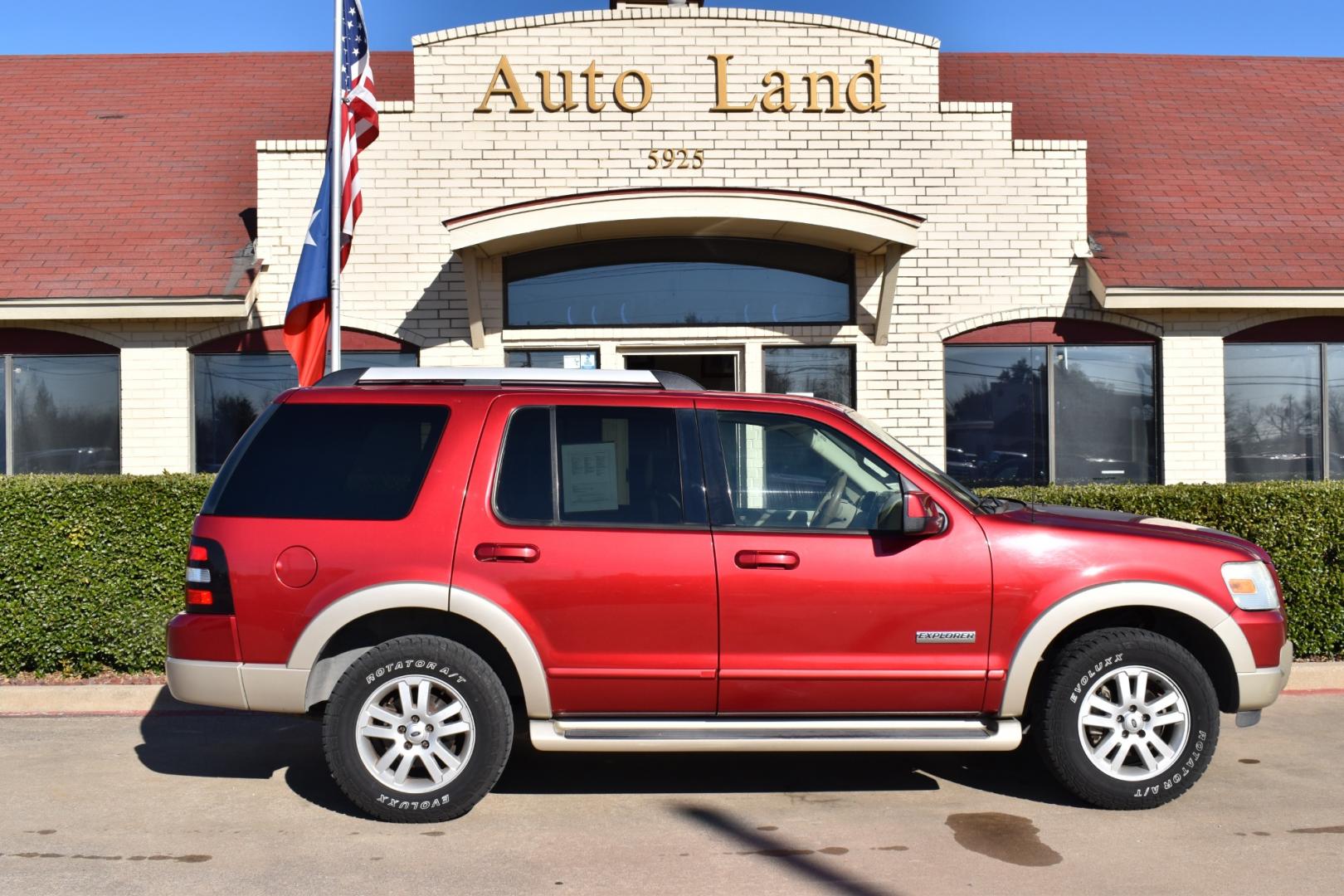 2006 Red /Tan Ford Explorer Eddie Bauer 4.0L 2WD (1FMEU64E76U) with an 4.0L V6 SOHC 16V engine, 5-Speed Automatic Overdrive transmission, located at 5925 E. BELKNAP ST., HALTOM CITY, TX, 76117, (817) 834-4222, 32.803799, -97.259003 - Photo#3
